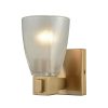 Wall Sconces * | Ensley 1-Light Satin Brass With Frosted Glass Bath Light By Titan Lighting