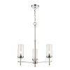 Chandeliers * | Melinda 3-Light Polished Chrome Chandelier With Glass Shades By Titan Lighting