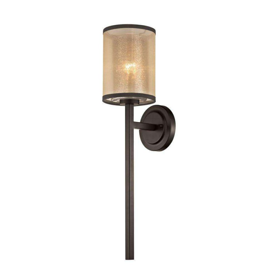 Wall Sconces * | Diffusion 1-Light Oil Rubbed Bronze Wall Sconce By Titan Lighting