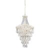 Chandeliers * | 1-Light Antique White And Clear Crystal Pendant Lamp By Titan Lighting