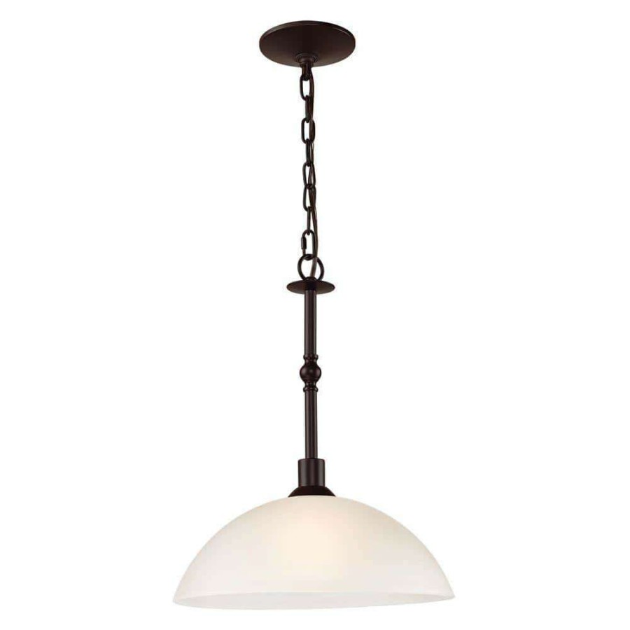 Chandeliers * | Jackson 1-Light Oil-Rubbed Bronze Large Pendant By Titan Lighting