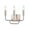 Vanity Lighting * | 13 In. 3 Light Brushed Nickel Vanity Light By Titan Lighting