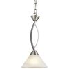 Pendant Lights * | Elysburg 1-Light Satin Nickel Ceiling Mount Pendant By Titan Lighting